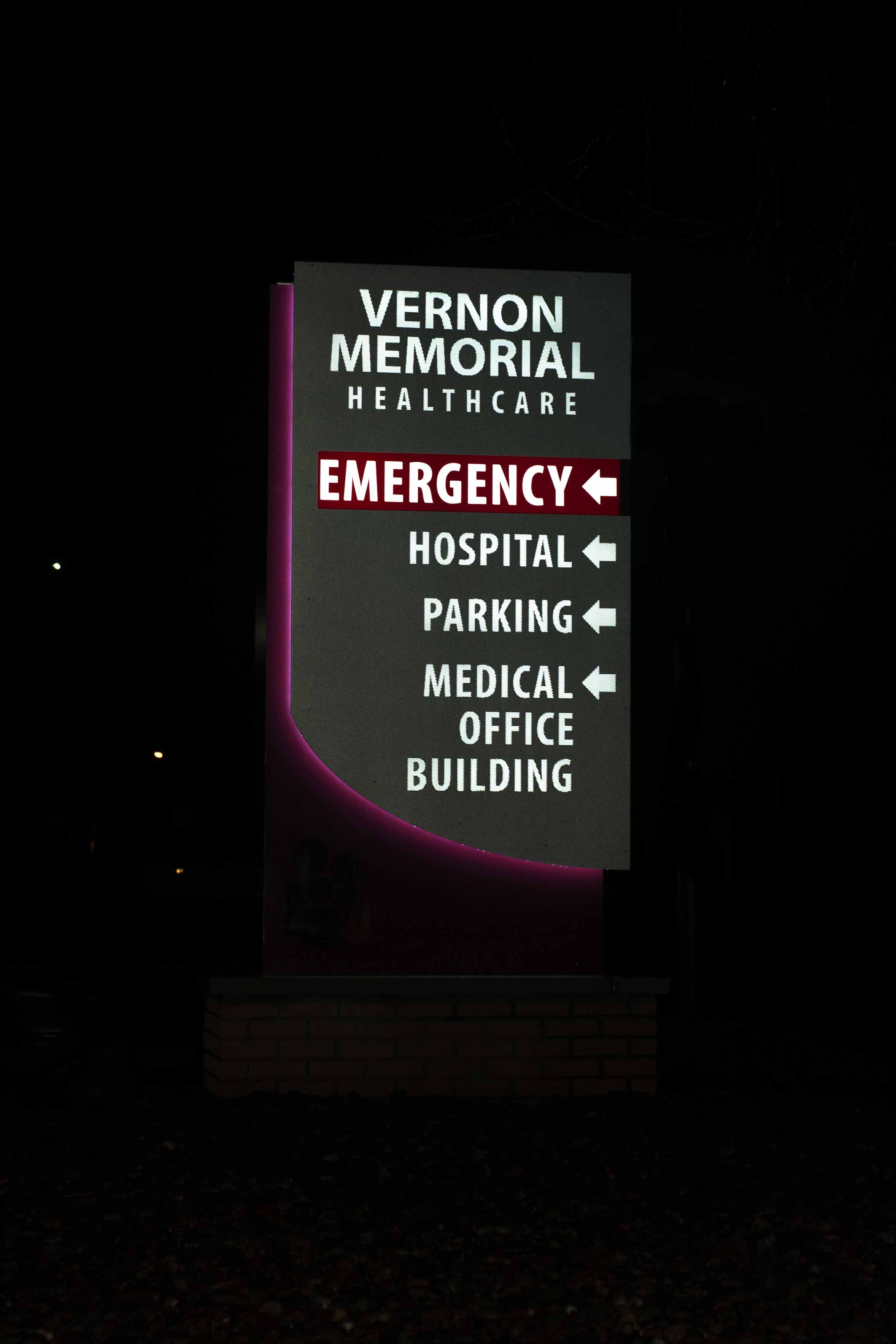 Vernon Memorial Healthcare Sign Project La Crosse Sign Group